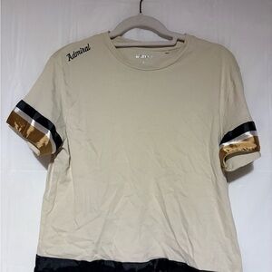 Women's Short Sleeve Tee - Cream, Black, and Gold